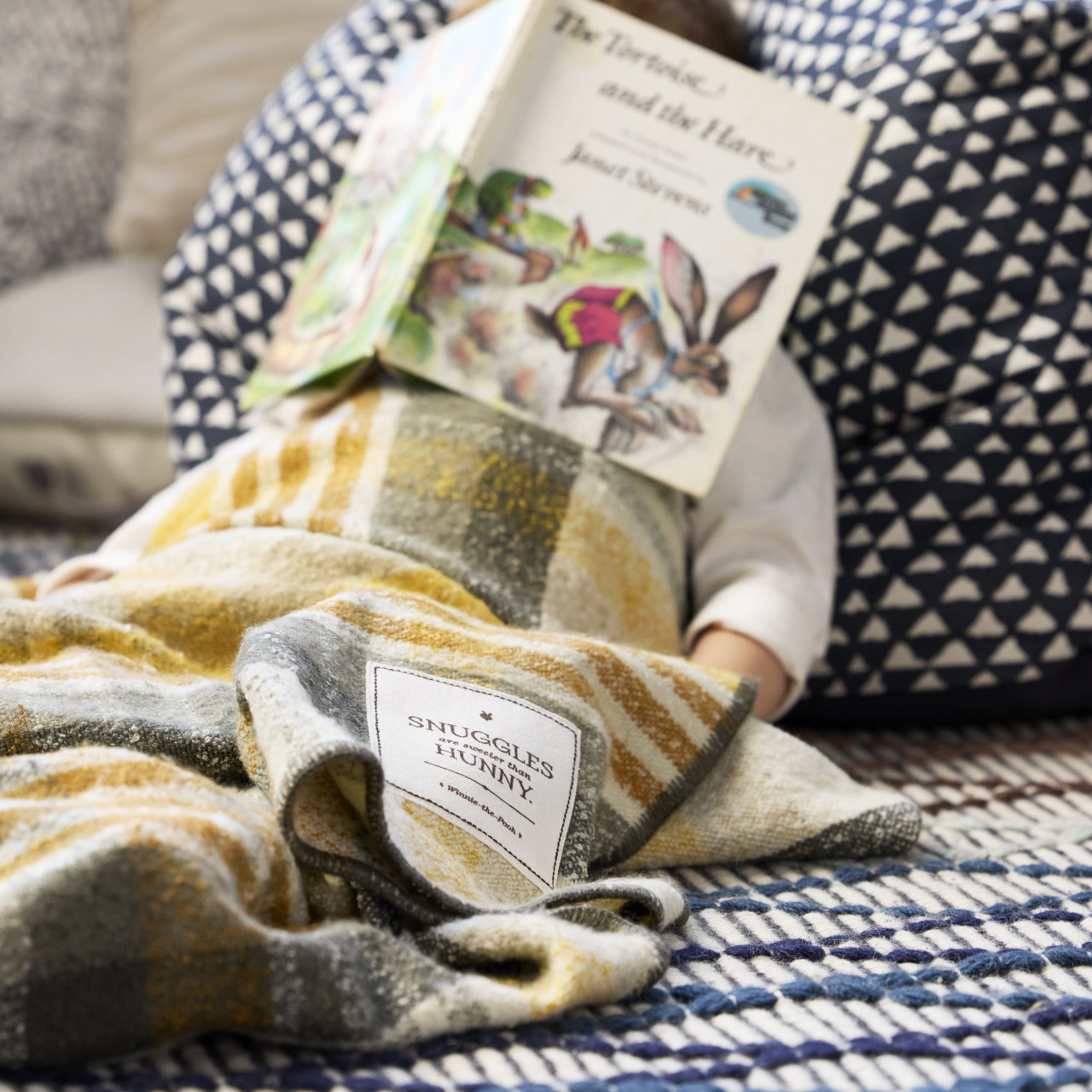 Sweeter Than Hunny Yellow Plaid Blanket thumbnail