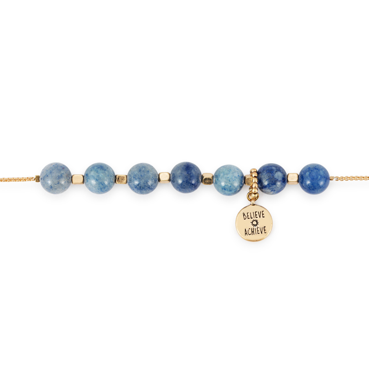 7 Days Tracker Necklace - Indigo and Gold thumbnail