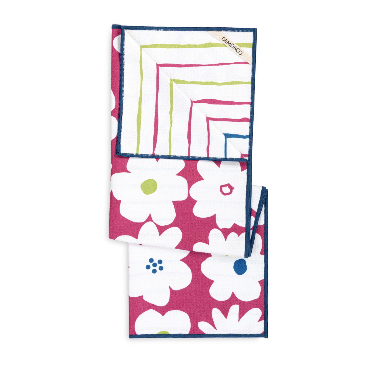 Fuchsia Floral Absorbent Reversible Towel - 18x30in thumbnail