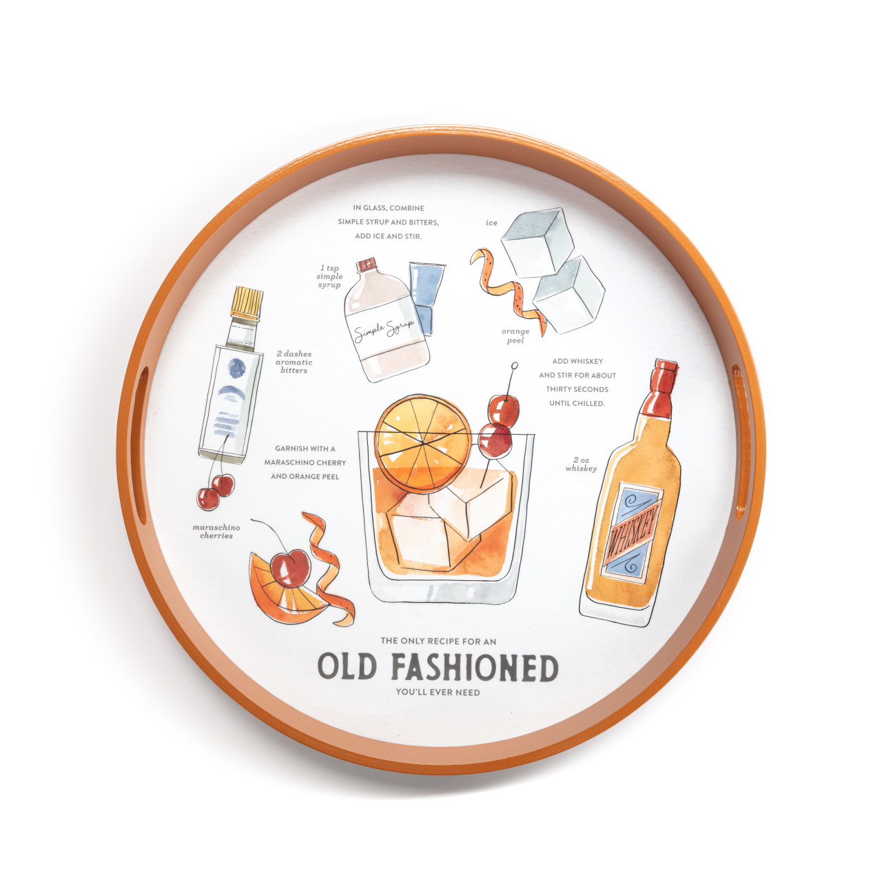 Old Fashioned Round Serve Tray thumbnail