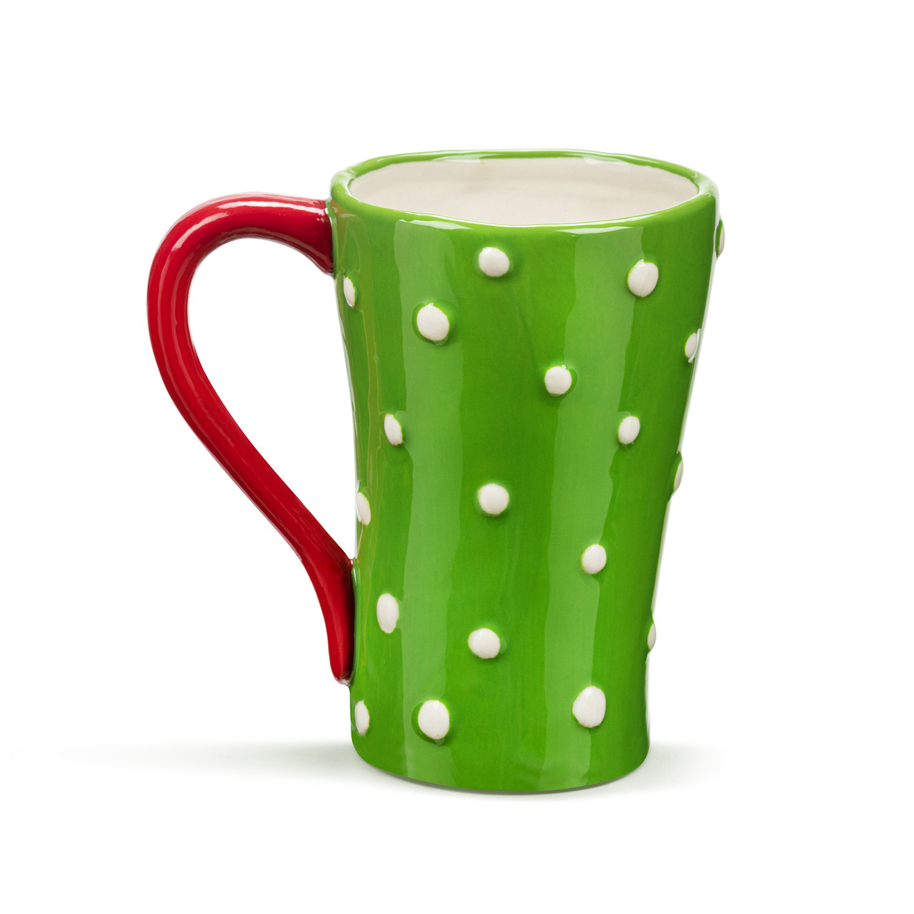 Tracy Pesche Green Stoneware Candy Cane Mug 16oz thumbnail