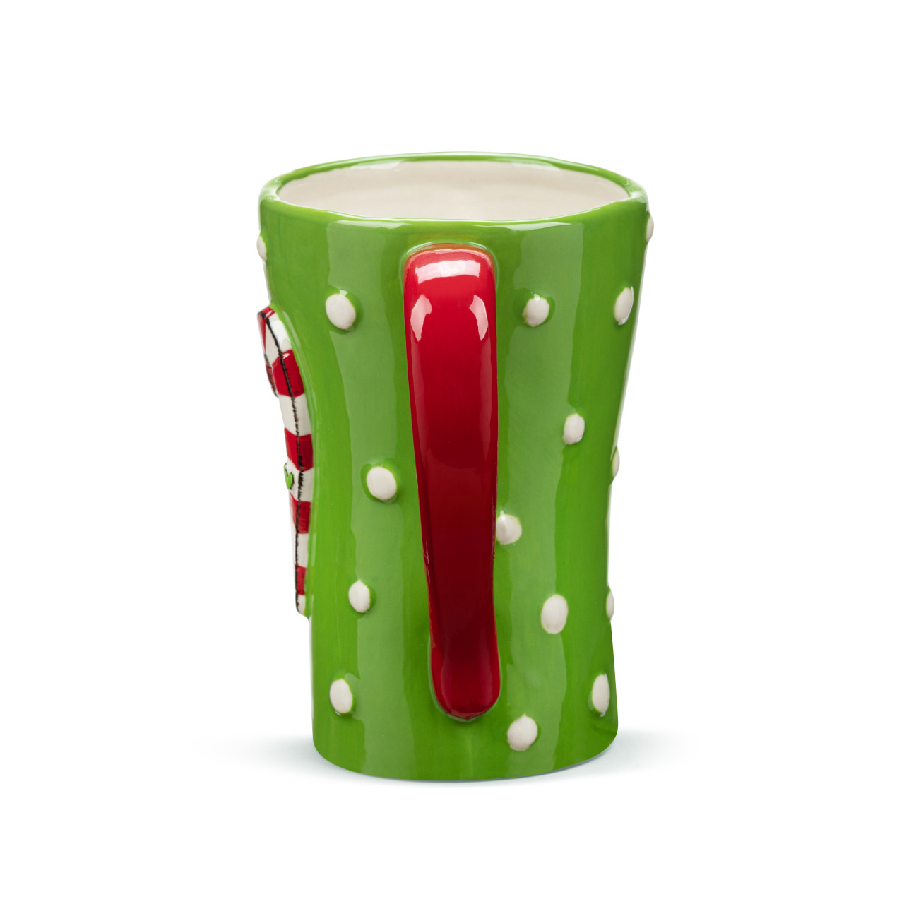 Tracy Pesche Green Stoneware Candy Cane Mug 16oz thumbnail