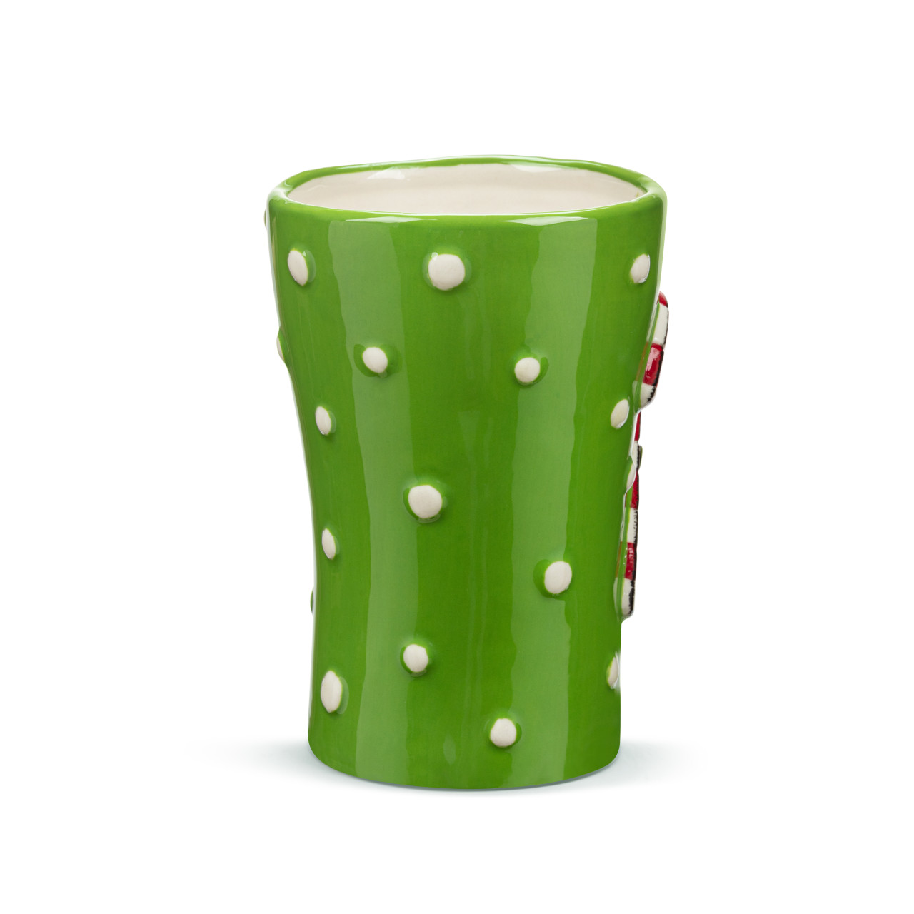 Tracy Pesche Green Stoneware Candy Cane Mug 16oz thumbnail