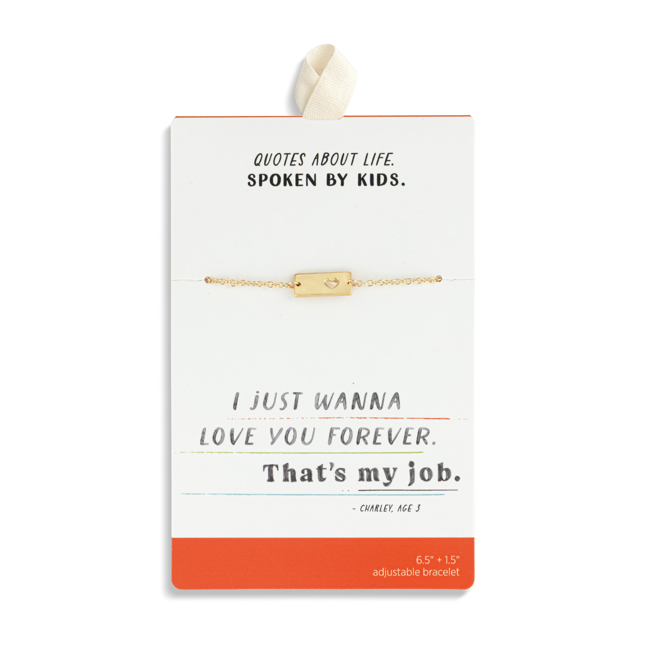 Heart Charm Gold Bracelet 6.5in thumbnail