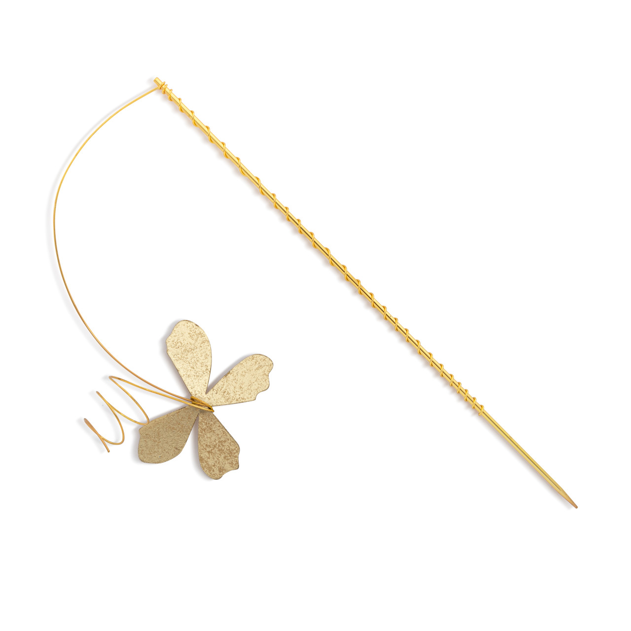 Gold Metal Butterfly Floral Pick - 12in thumbnail