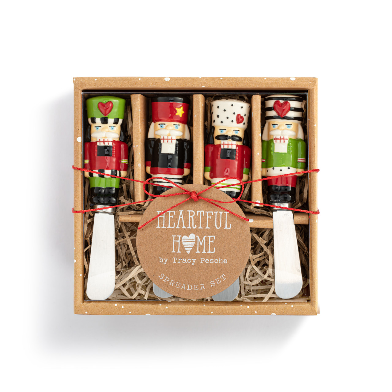 Heartful Nutcracker Ceramic Spreaders Set of 4 - 4.5in thumbnail