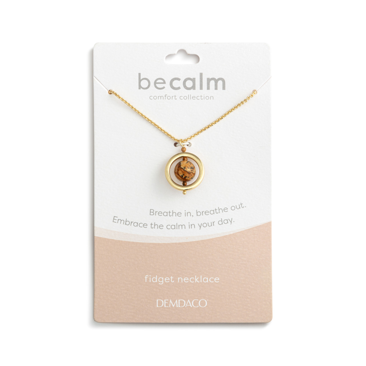 BeCalm Gold Beaded Necklace - 18in thumbnail