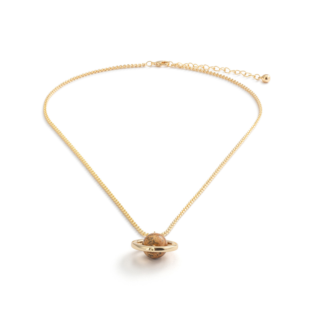 BeCalm Gold Beaded Necklace - 18in thumbnail