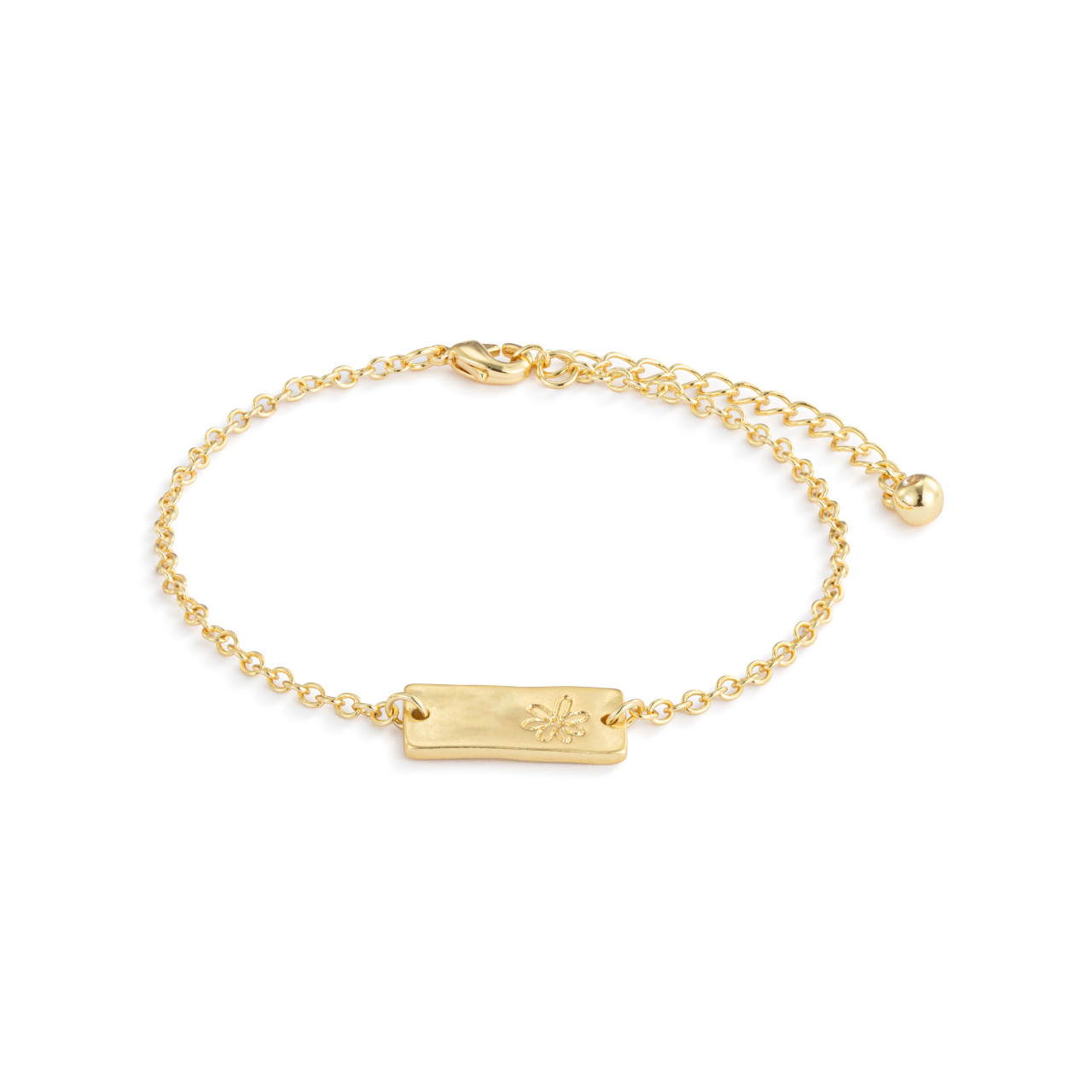 Daisy Charm Gold Bracelet 6.5in thumbnail