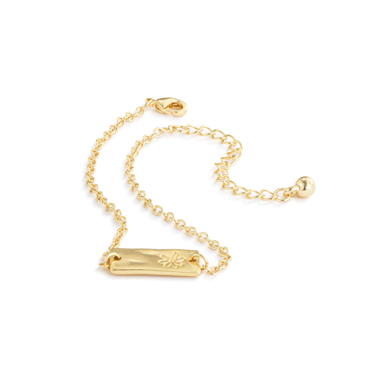 Daisy Charm Gold Bracelet 6.5in thumbnail