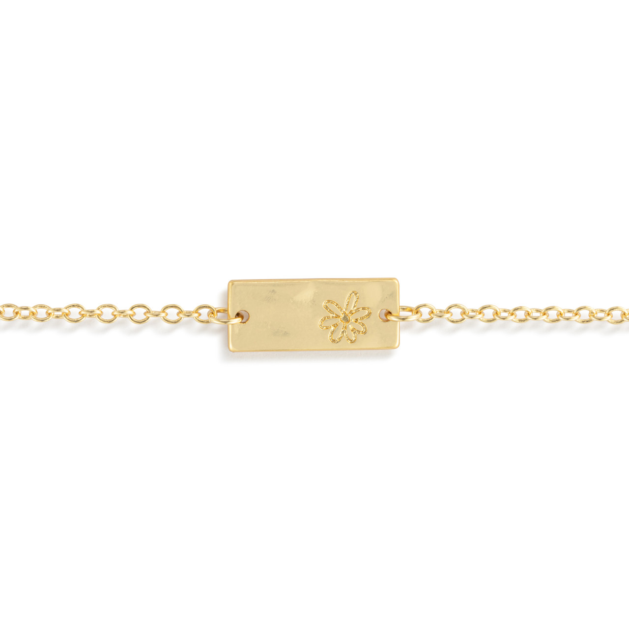 Daisy Charm Gold Bracelet 6.5in thumbnail