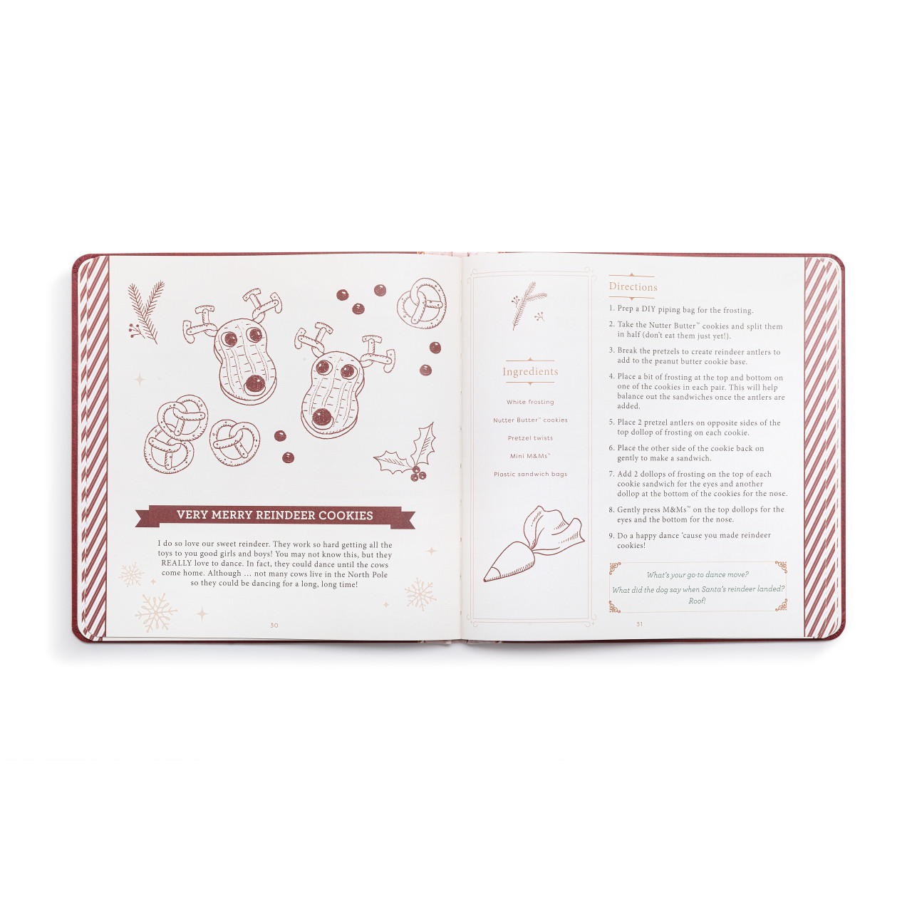Mrs. Claus' Caring Collection 12 Days of Cookies Countdown Recipe Book - 8x8in thumbnail