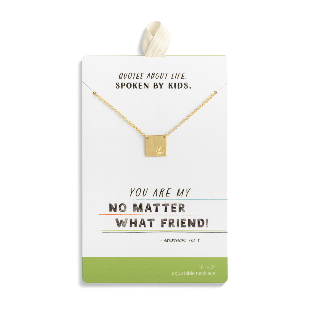 Daisy Charm Gold Necklace 16in thumbnail