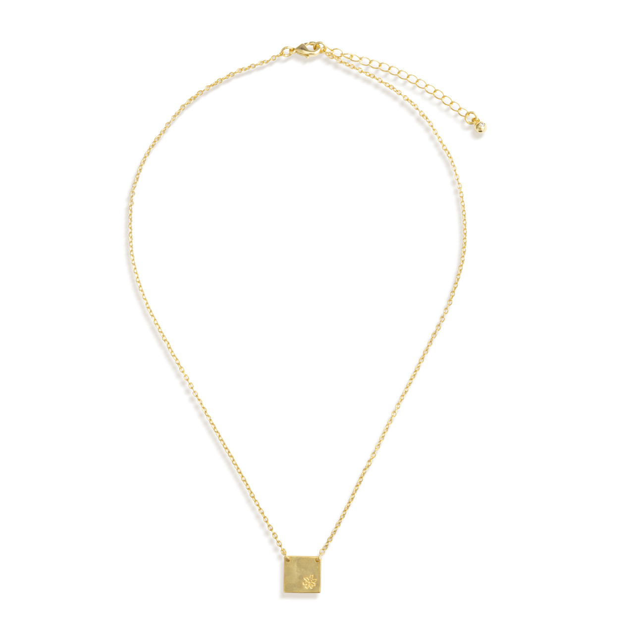 Daisy Charm Gold Necklace 16in thumbnail