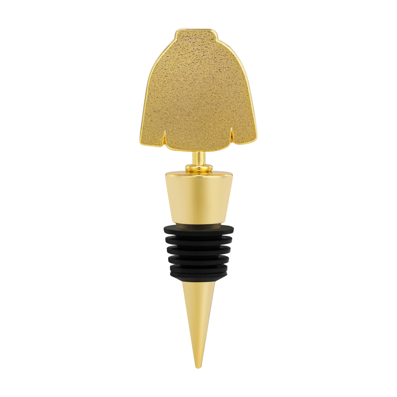 Ugly Sweater Gold Enamel Bottle Stopper - 4in thumbnail