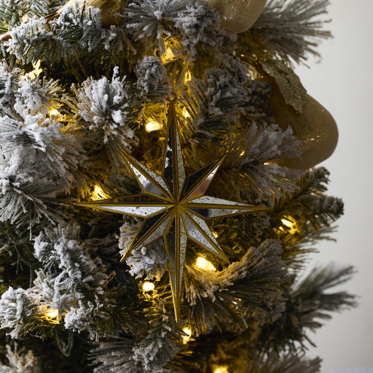 Mirrored Gold Star Ornaments - 2 Assorted thumbnail