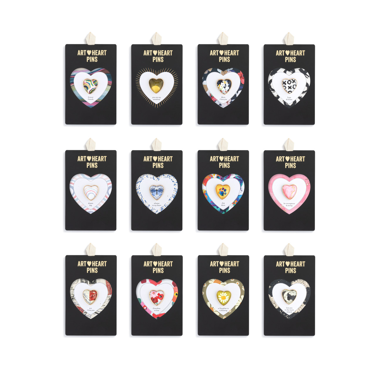 Art Heart Enamel Pin 12pc set thumbnail
