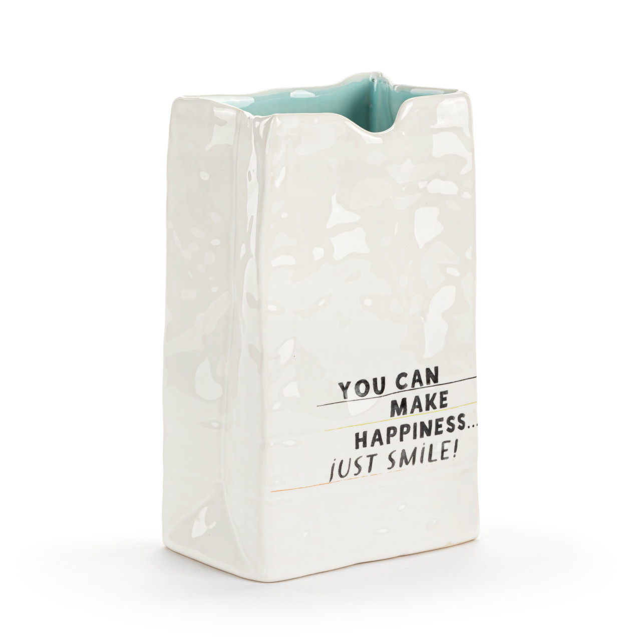 Live From Snack Time Make Happiness Ceramic Small Notepaper Vase - 4x6in thumbnail