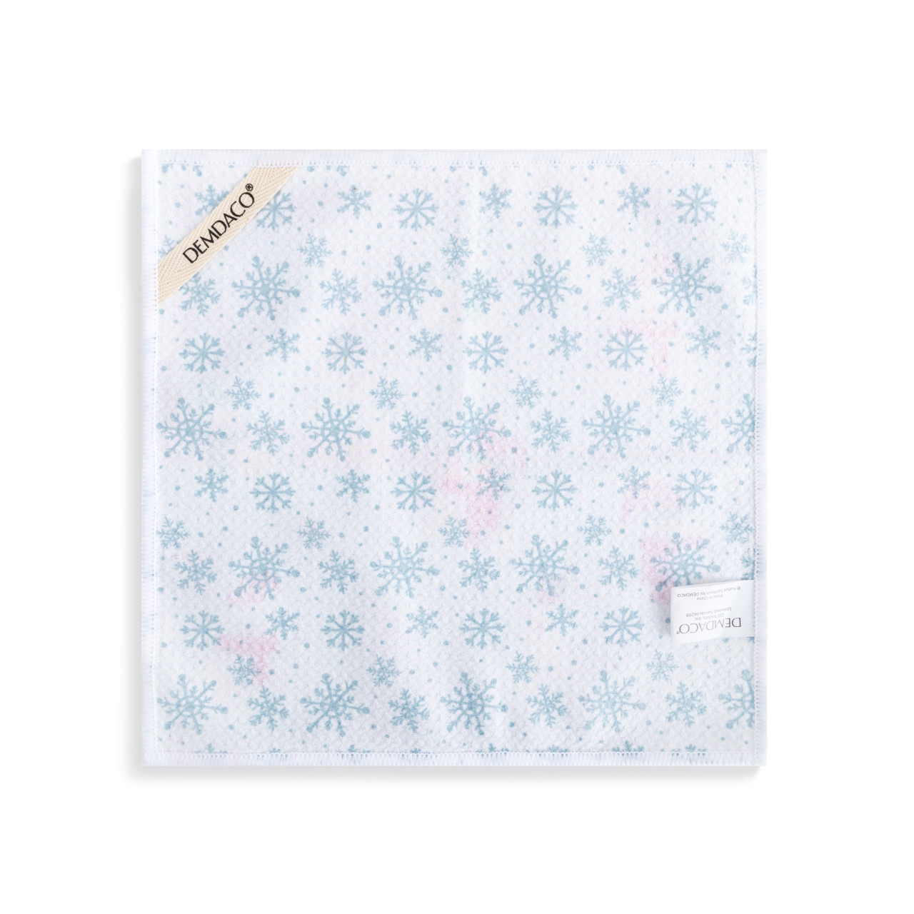 Blue Snowmen Absorbent Double Sided Dishcloths Set of 2 - 10in thumbnail