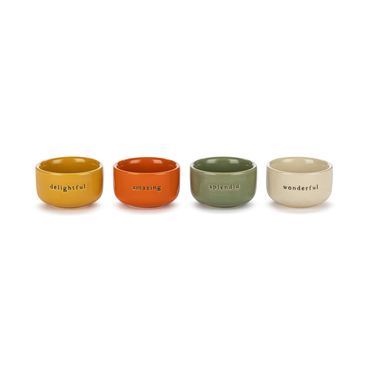 Warm Tones Mini Pinch Bowls 4 Assorted - 2in thumbnail