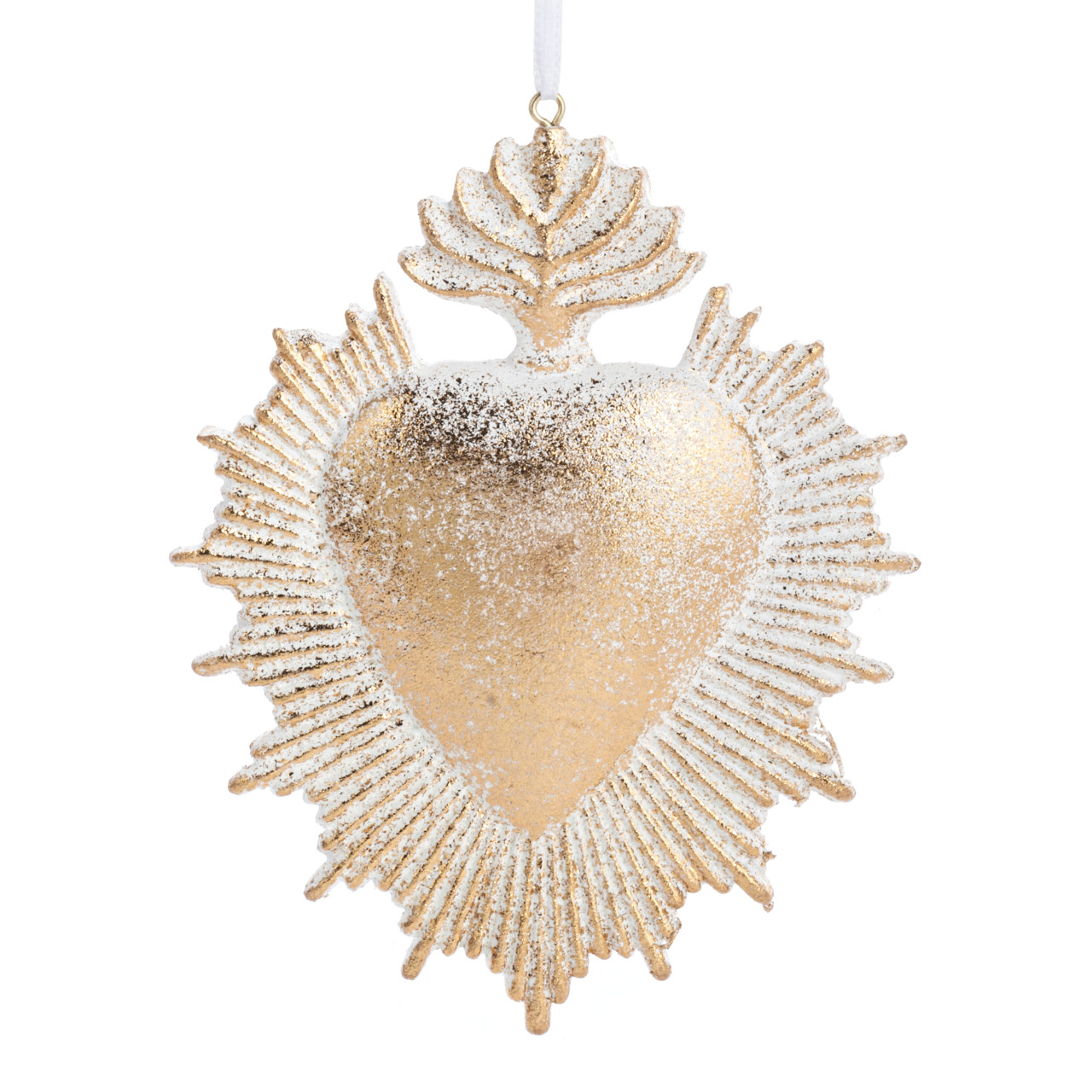 Gold Ornate Heart Ornament thumbnail