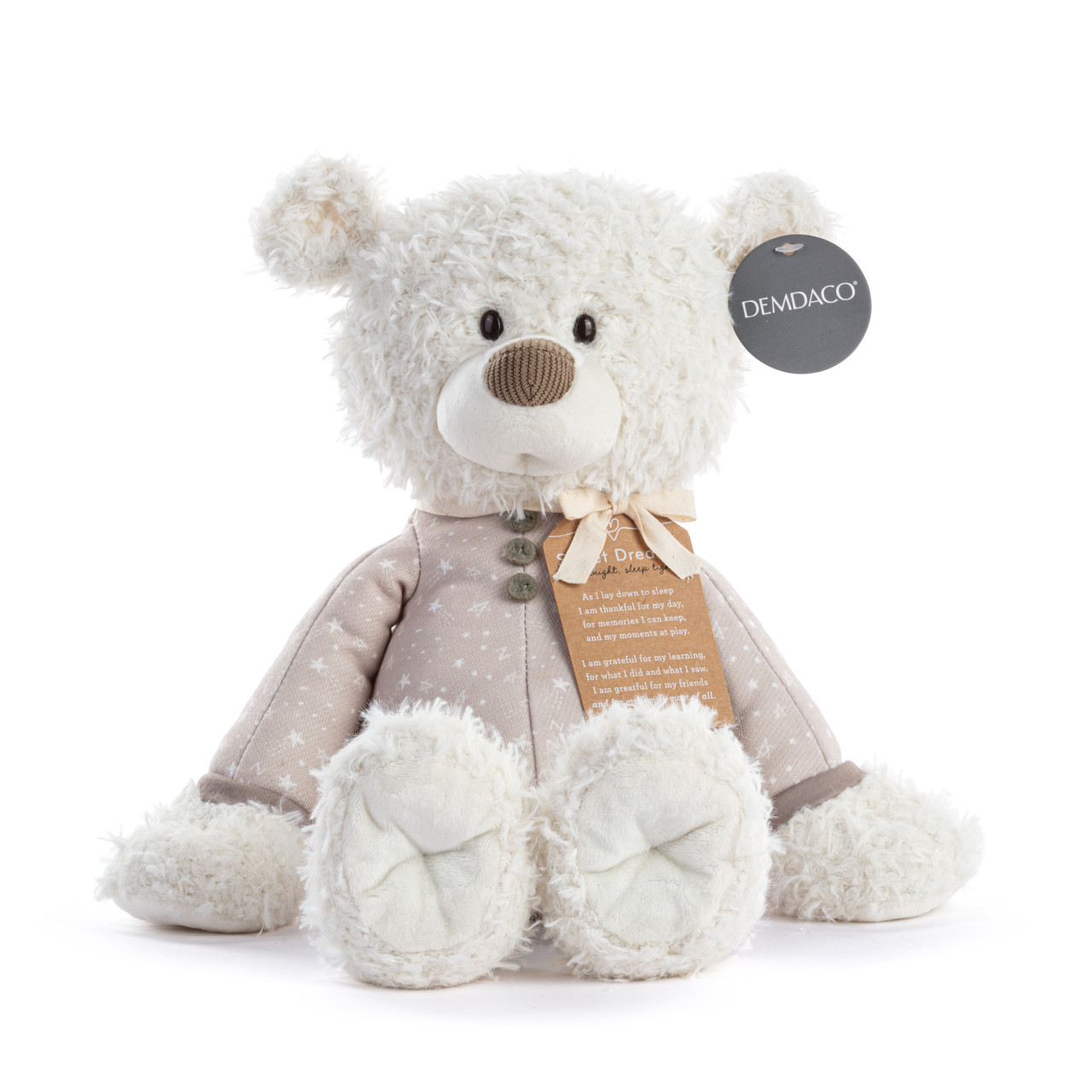 Sweet Dreams Neutral PJ Bear - 14in thumbnail
