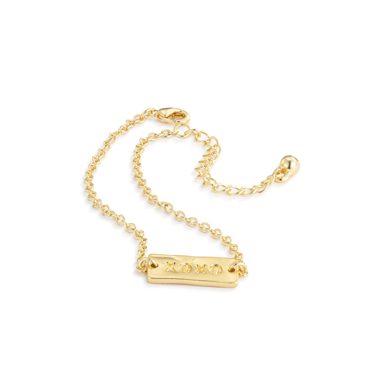 XO Charm Gold Bracelet 6.5in thumbnail