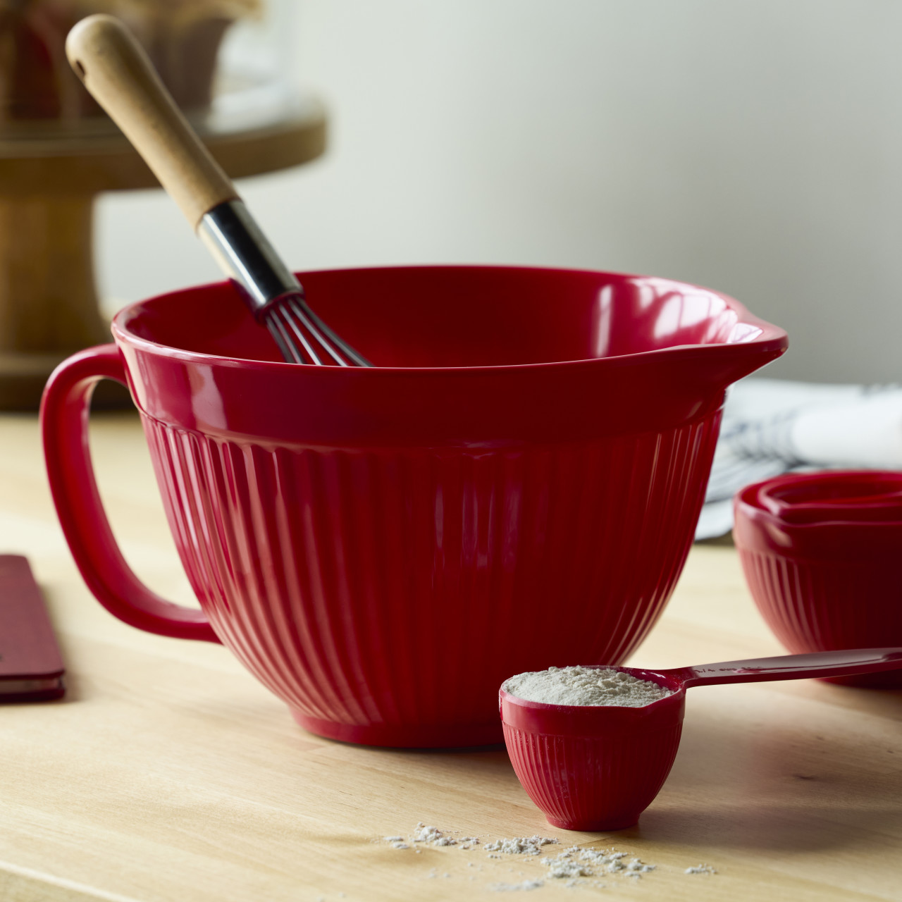 Mrs. Claus Caring Collection Red Melamine Measuring Cup Set thumbnail