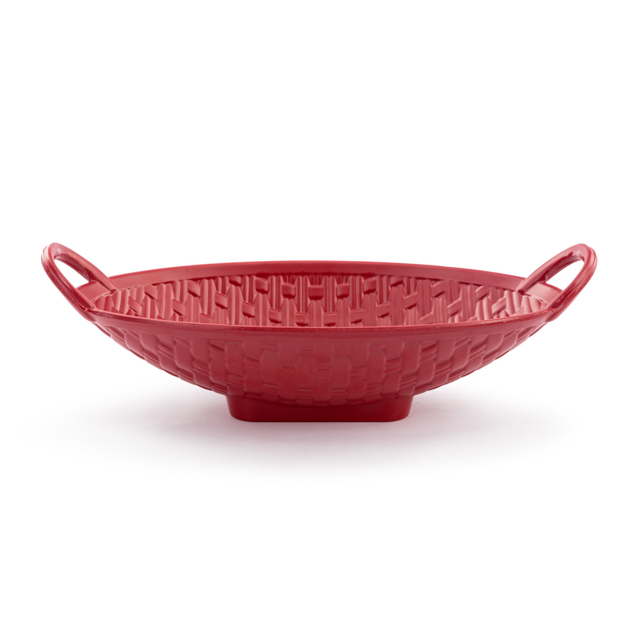 Red Melamine Bread Basket - 14.5x8in thumbnail