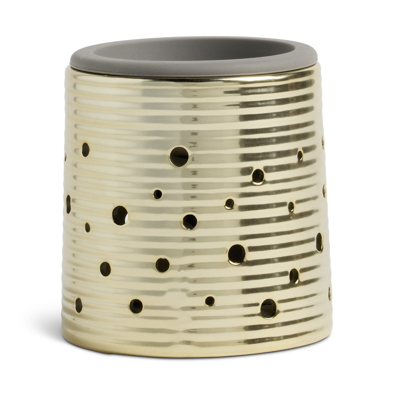 Gold LED Wax Melter with Silicone Dish - 4in thumbnail