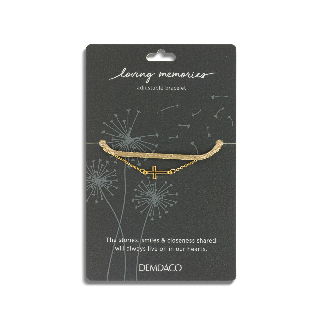 Layered Cross Gold Bracelet 6.5in thumbnail