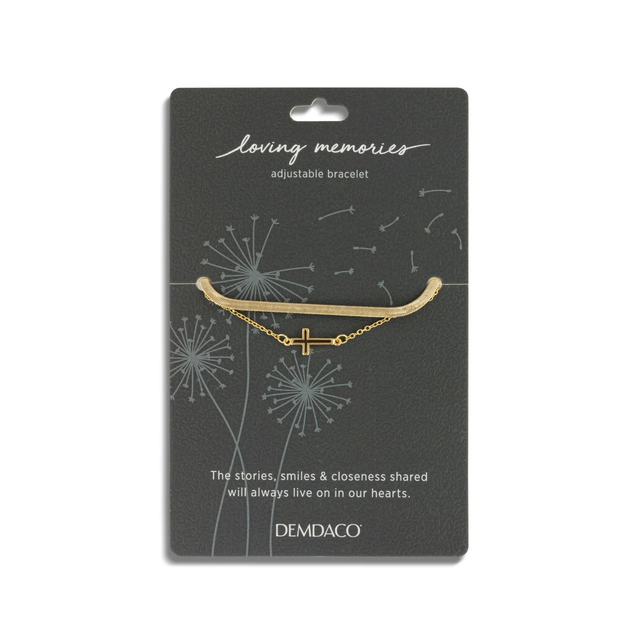 Layered Cross Gold Bracelet 6.5in thumbnail