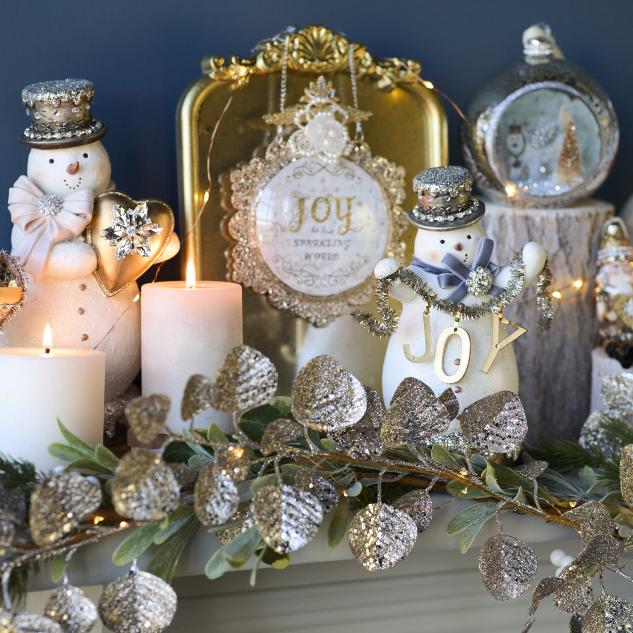 Snowman Joy Sparkle Figure - 4.5x8in thumbnail