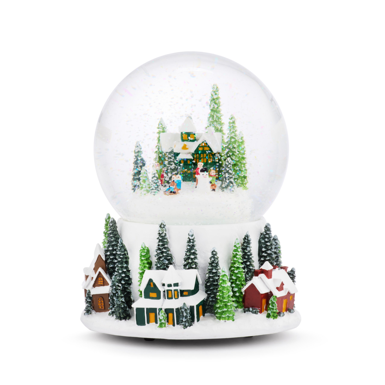 Forest Village Musical Snow Globe - 5x7in thumbnail