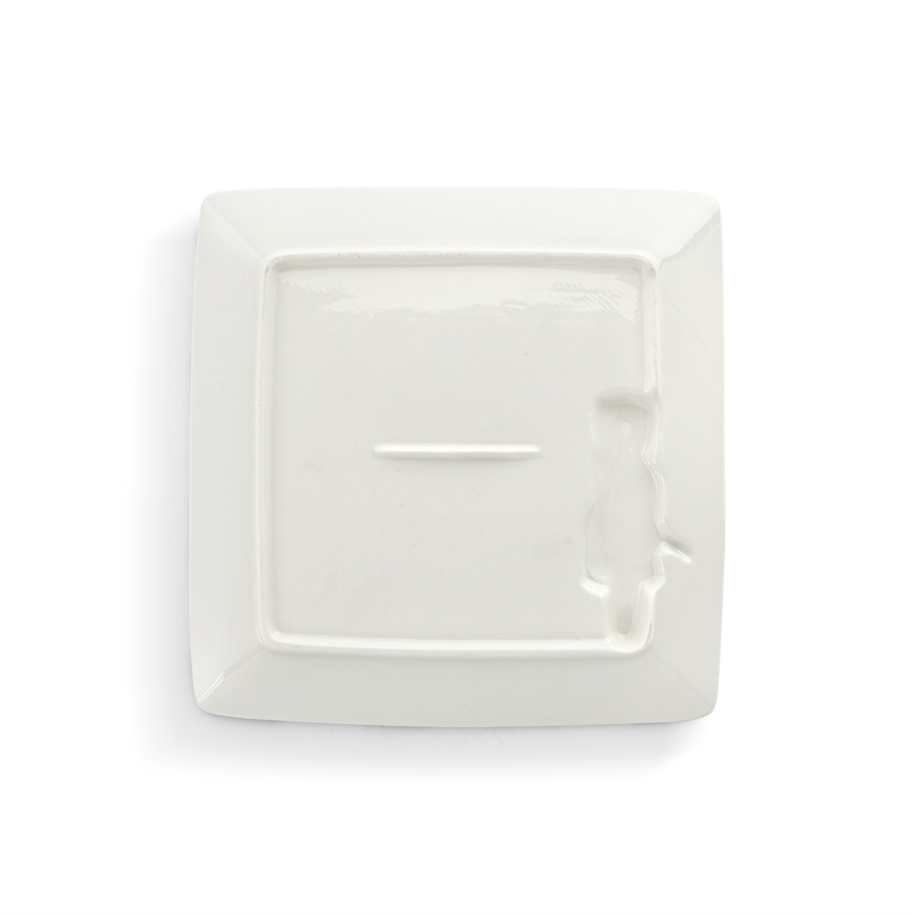 Nutcracker Black and White Checker Square Ceramic Platter - 10.5in thumbnail