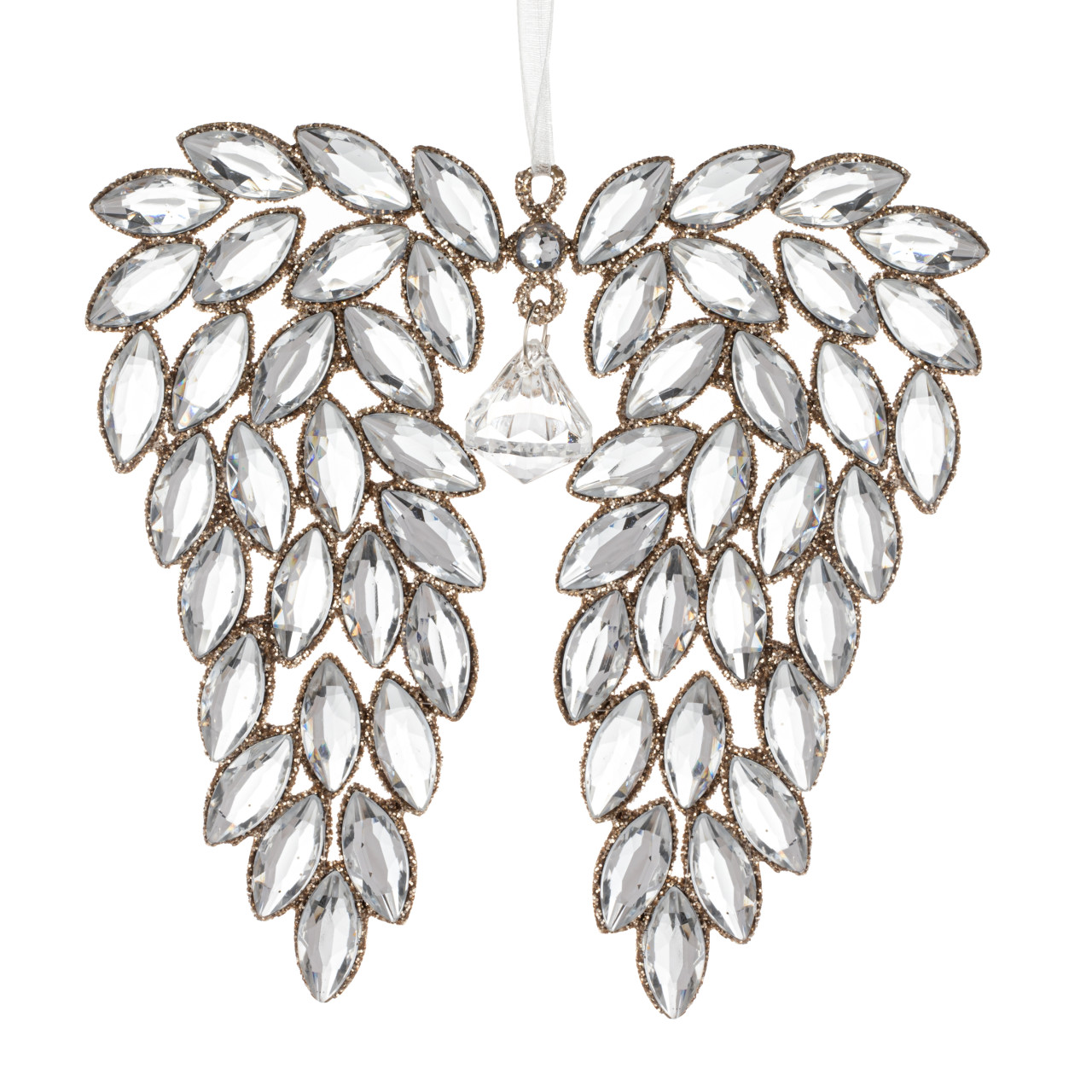 Sparkly Glitter Angel Wing Ornament - 5x5in thumbnail