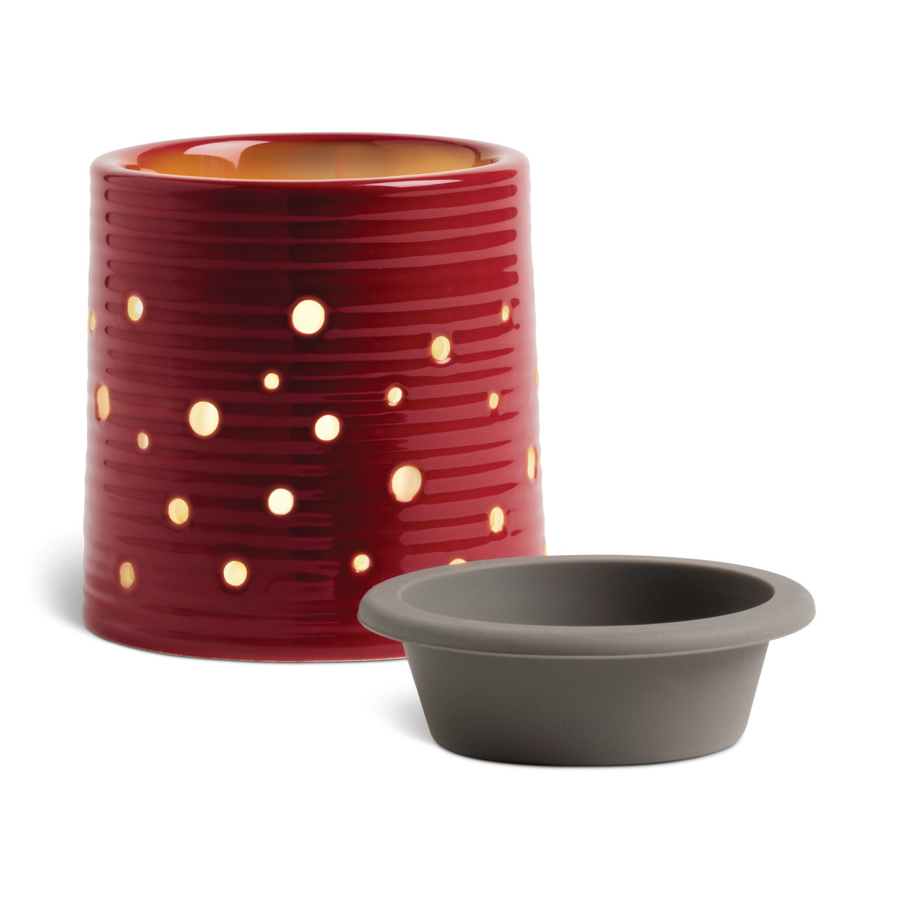 Red LED Wax Melter with Silicone Dish - 4in thumbnail