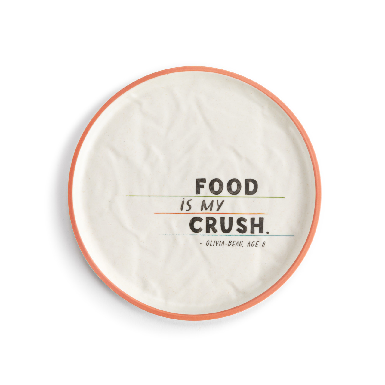 Live From Snack Time Food is My Crush Melamine Plate - 8in thumbnail