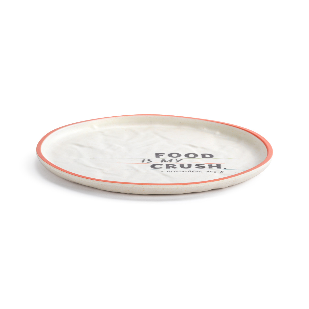 Live From Snack Time Food is My Crush Melamine Plate - 8in thumbnail