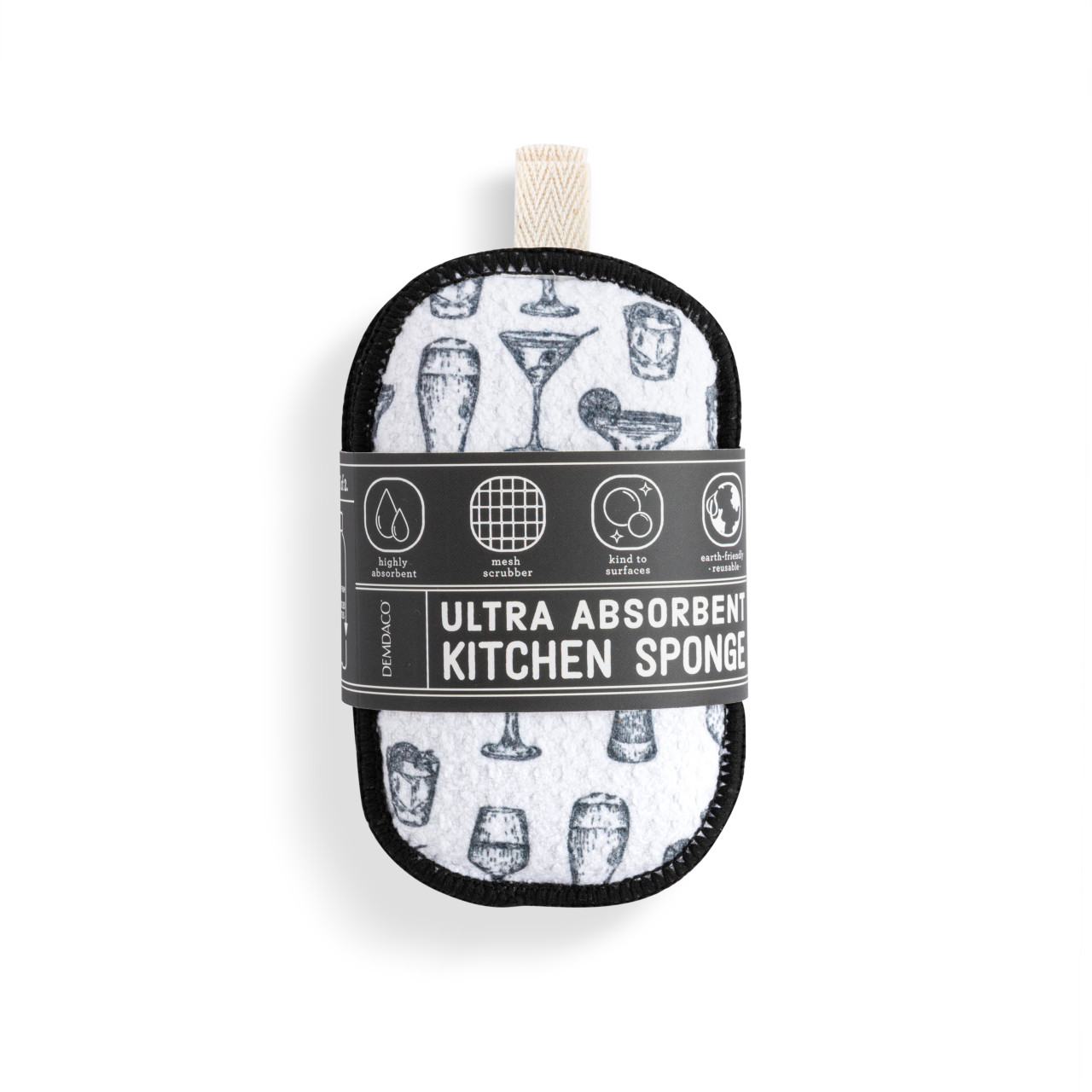 Cocktail Glasses Absorbent Reversible Sponges Set of 2 - 3x5in thumbnail
