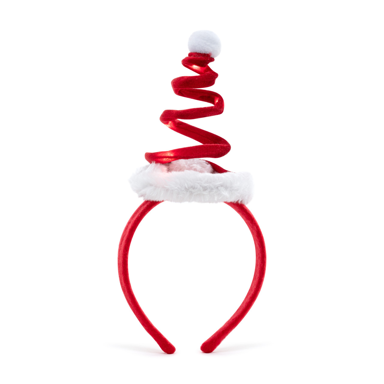 Swirly Santa Hat LED Headband - 5in thumbnail