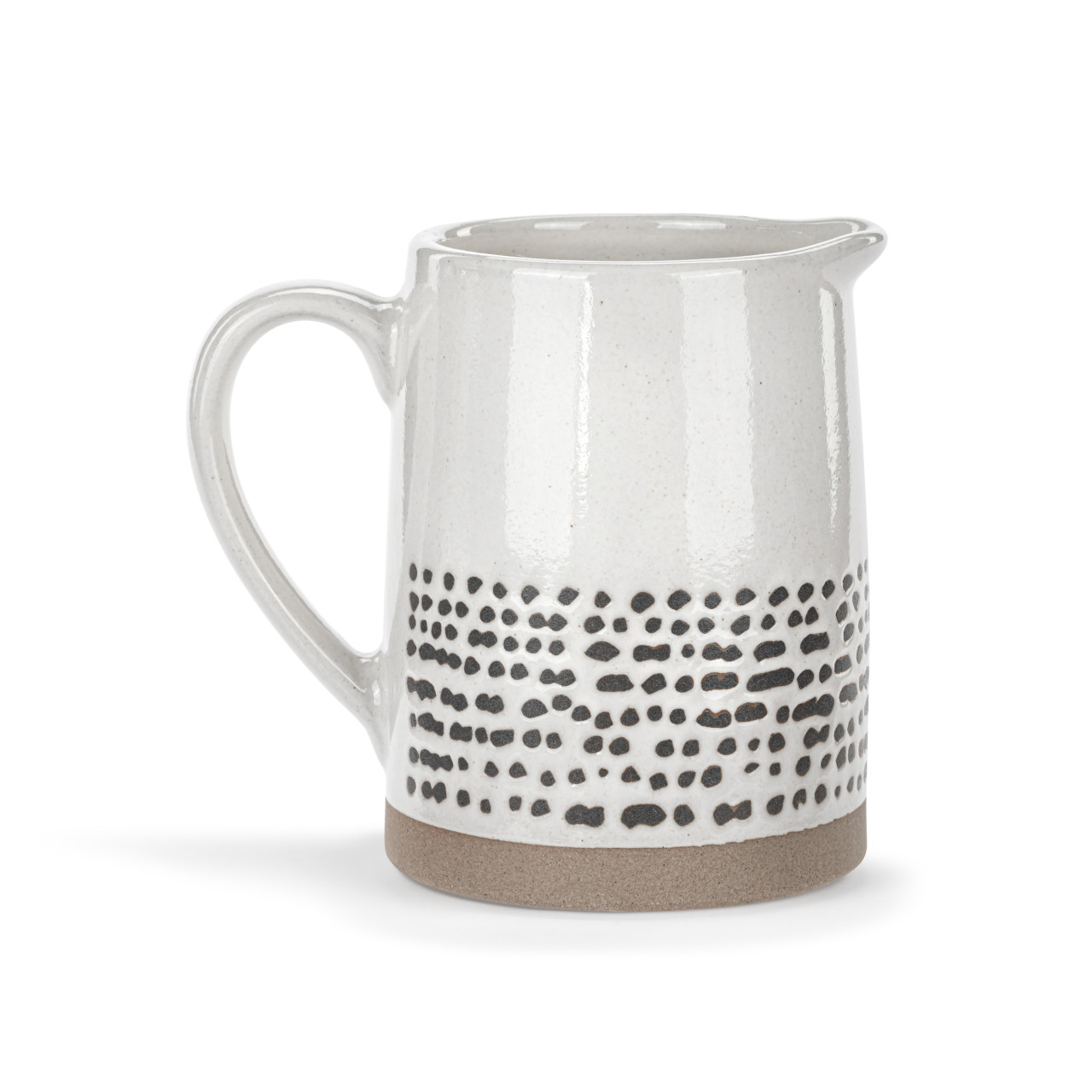Cream Grey Spec Mini Ceramic Pitcher - 10oz thumbnail