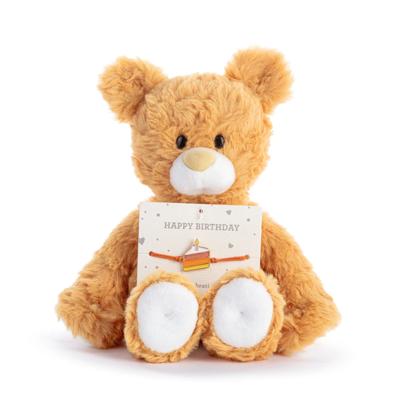 Happy Birthday Orange Bear - 8in thumbnail