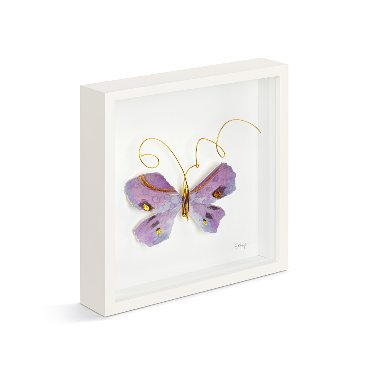 Purple Butterfly Wall Art - 10"sq thumbnail