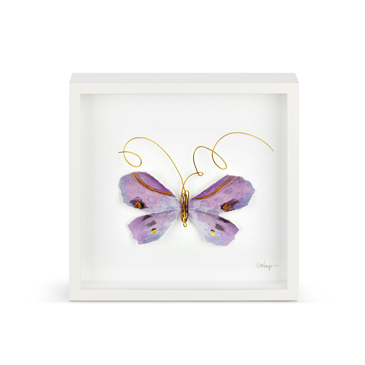 Purple Butterfly Wall Art - 10"sq thumbnail