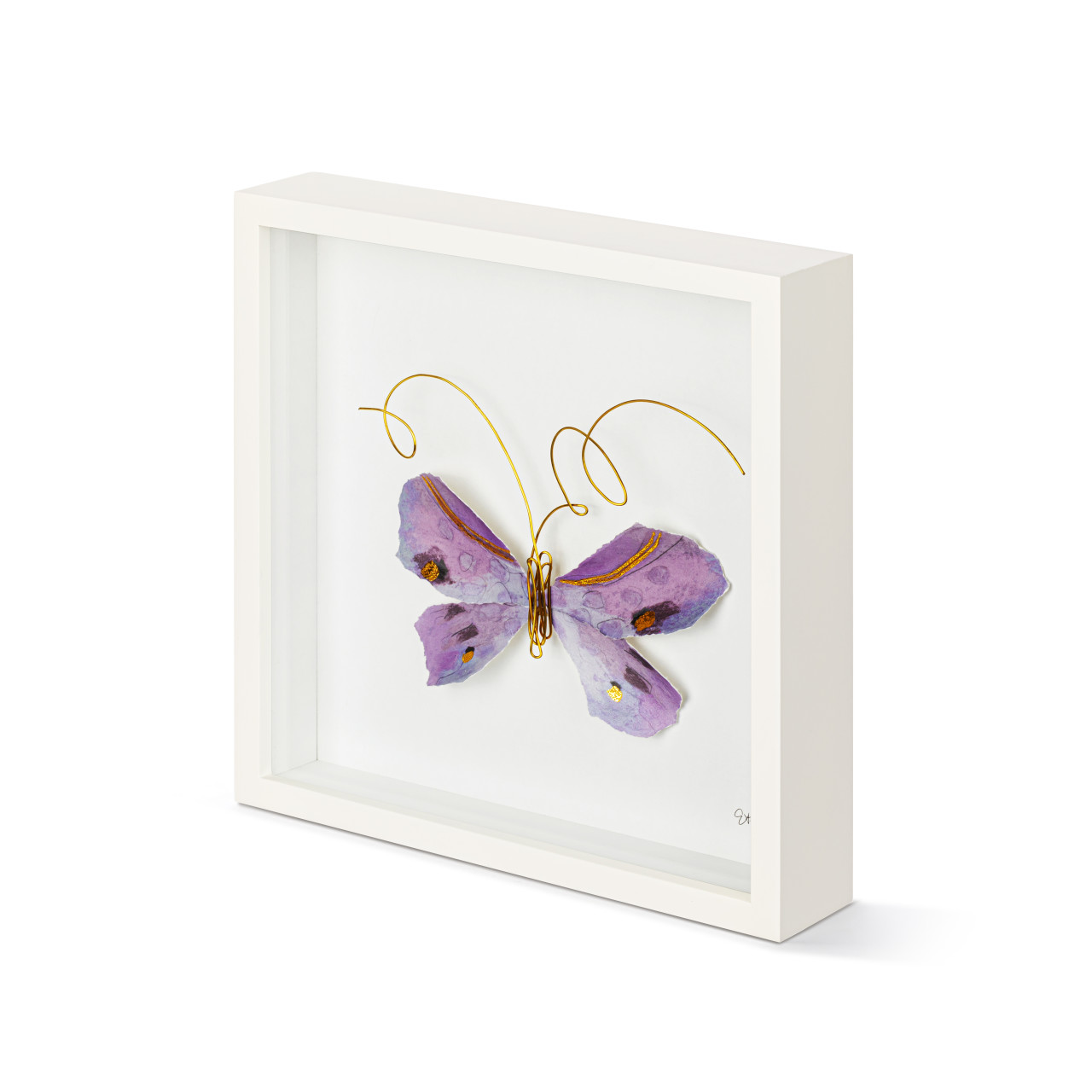 Purple Butterfly Wall Art - 10"sq thumbnail