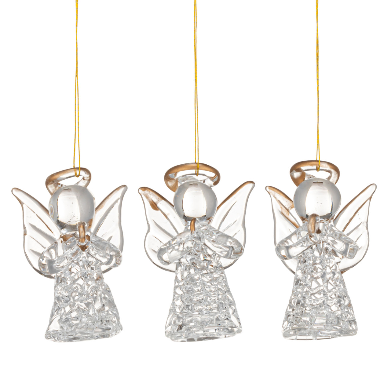 Acrylic Angel Ornaments in Box Set of 3 - 2in thumbnail
