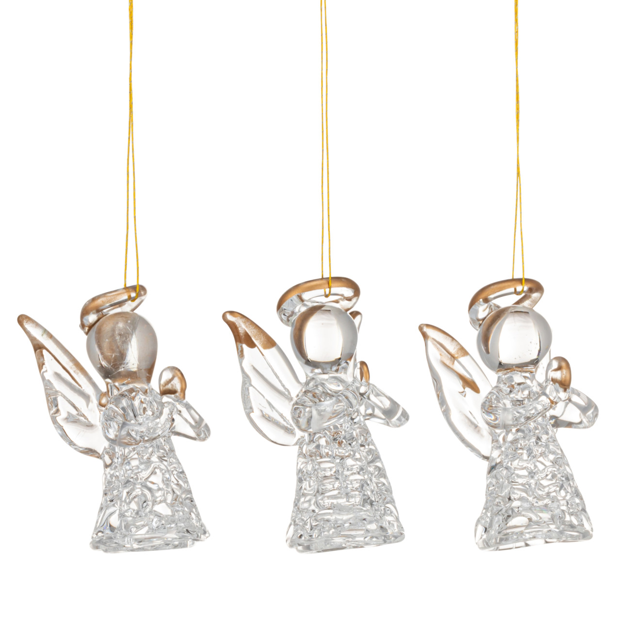 Acrylic Angel Ornaments in Box Set of 3 - 2in thumbnail