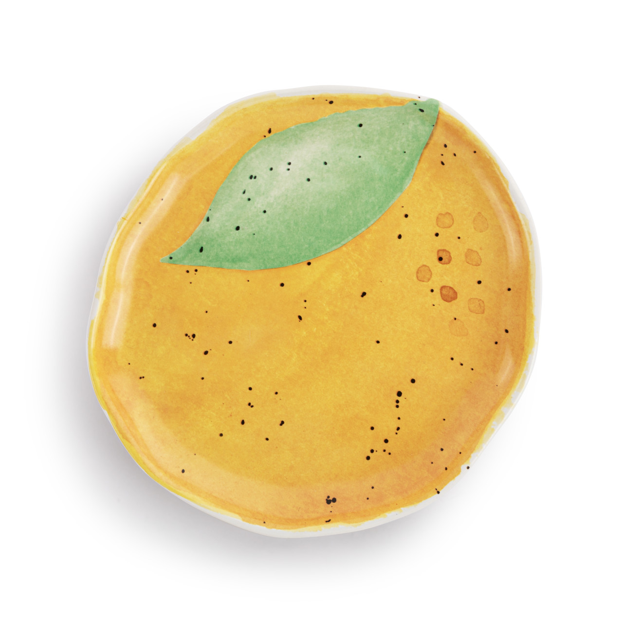 Orange Shaped Ceramic Plate - 8in thumbnail