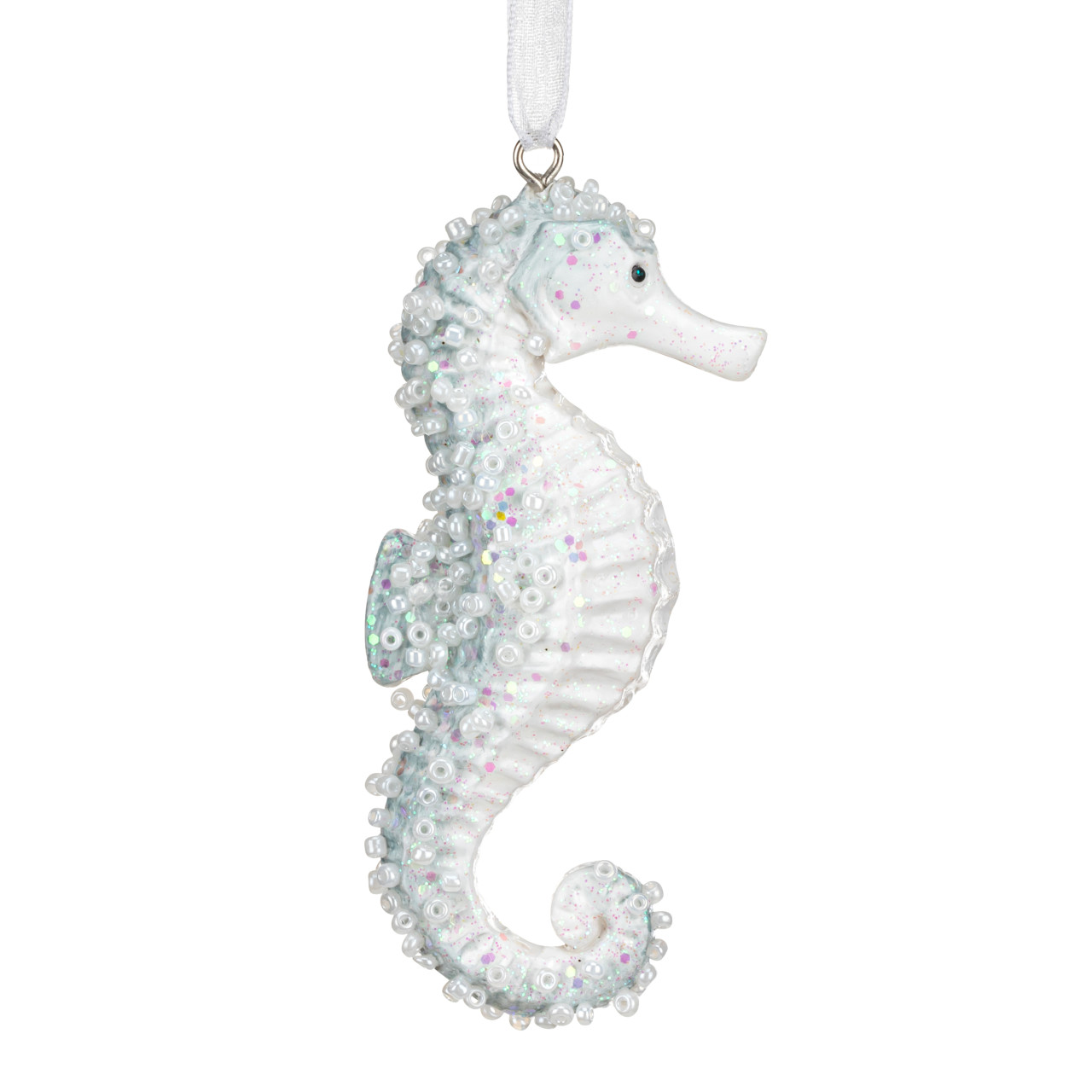 Iridescent Blue Seahorse Ornament - 1x3.5in thumbnail